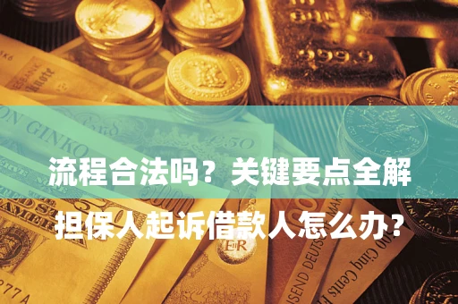 济南

担保人起诉借款人怎么办？流程合法吗？关键要点全解析